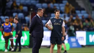 <p>SHORT ON DEPUTEES: Wallabies head coach Dave Rennie (L) and coach Scott Wisemantel look on prior to The Rugby Championship match between the Australia Wallabies and South Africa Springboks at Allianz Stadium on September 03, 2022. Pic:Cameron Spencer/Getty Images</p>
