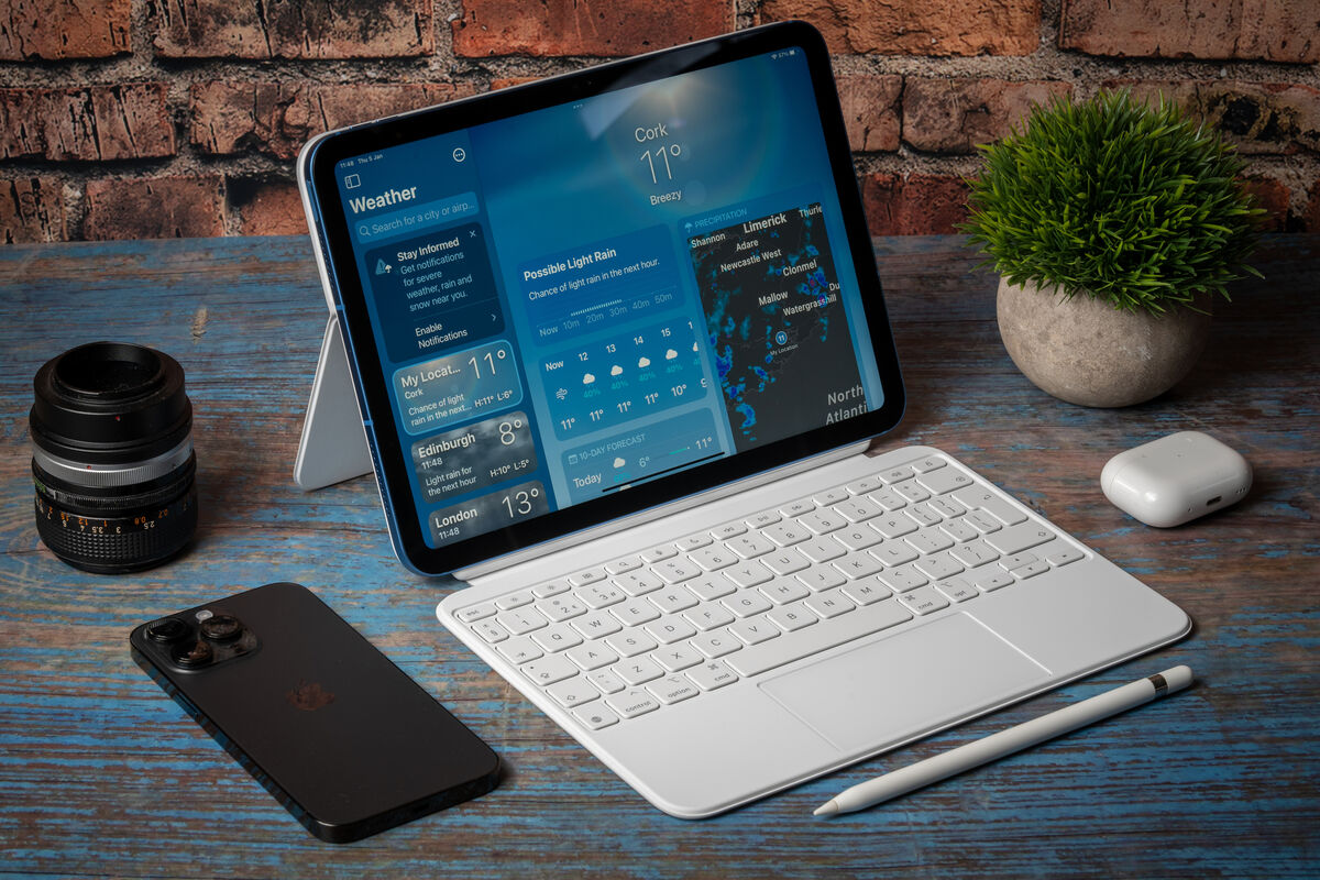 Apple iPad 10th generation with Magic Keyboard Folio. Picture: Noel Campion.