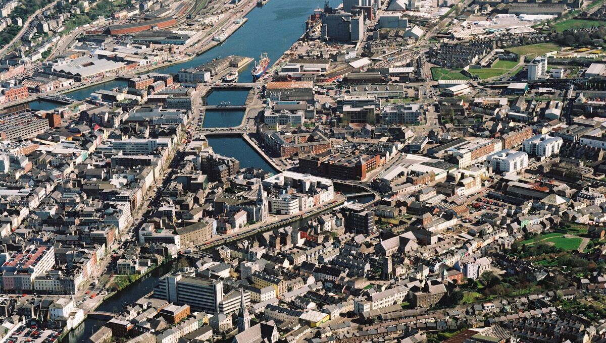 Aerial view of Cork City Aerial view of Cork City