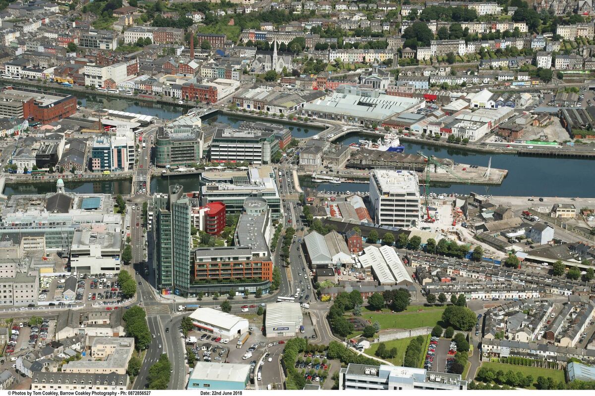 Aerial view of Cork City