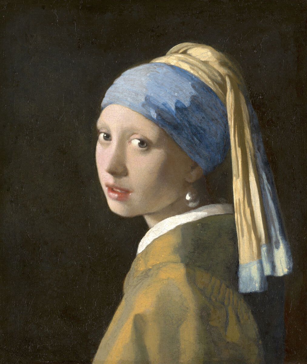 Johannes Vermeer's Girl with a Pearl Earring, 1664-67, Mauritshuis, The Hague.