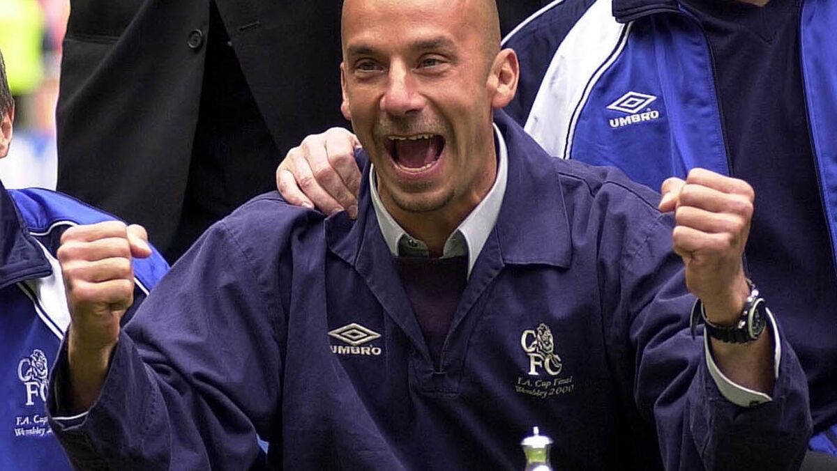 BLUE IS THE COLOUR: Gianluca Vialli during his Chelsea days. Photo credit should read Rebecca Naden/PA Wire.