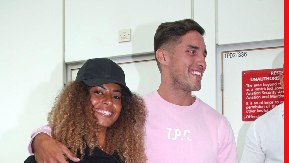 Amber Gill and Greg O'Shea arrive at Stansted Airport in Essex following the final of Love Island in 2019. Picture: Yui Mok/PA Wire Amber Gill and Greg O'Shea arrive at Stansted Airport in Essex following the final of Love Island in 2019. Picture: Yui Mok/PA Wire