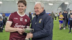 <p>TRIBE JOY: Galway claimed the Connacht Senior Hurling League on Saturday night. Pic: Connacht GAA/Twitter</p>