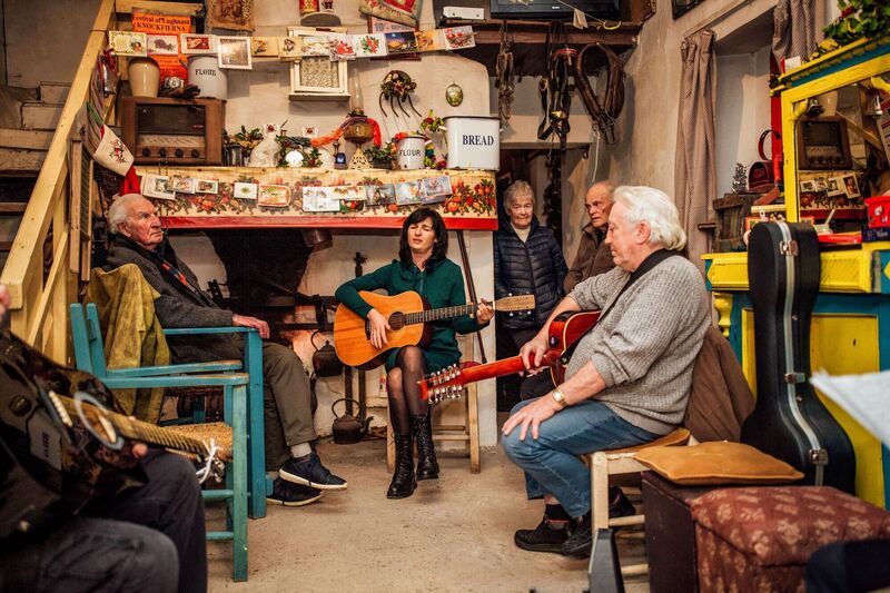  Ukrainian Hanna Martynenko sings at Knockfierna Heritage Society's rambling house session. Pictures: Brian Arthur