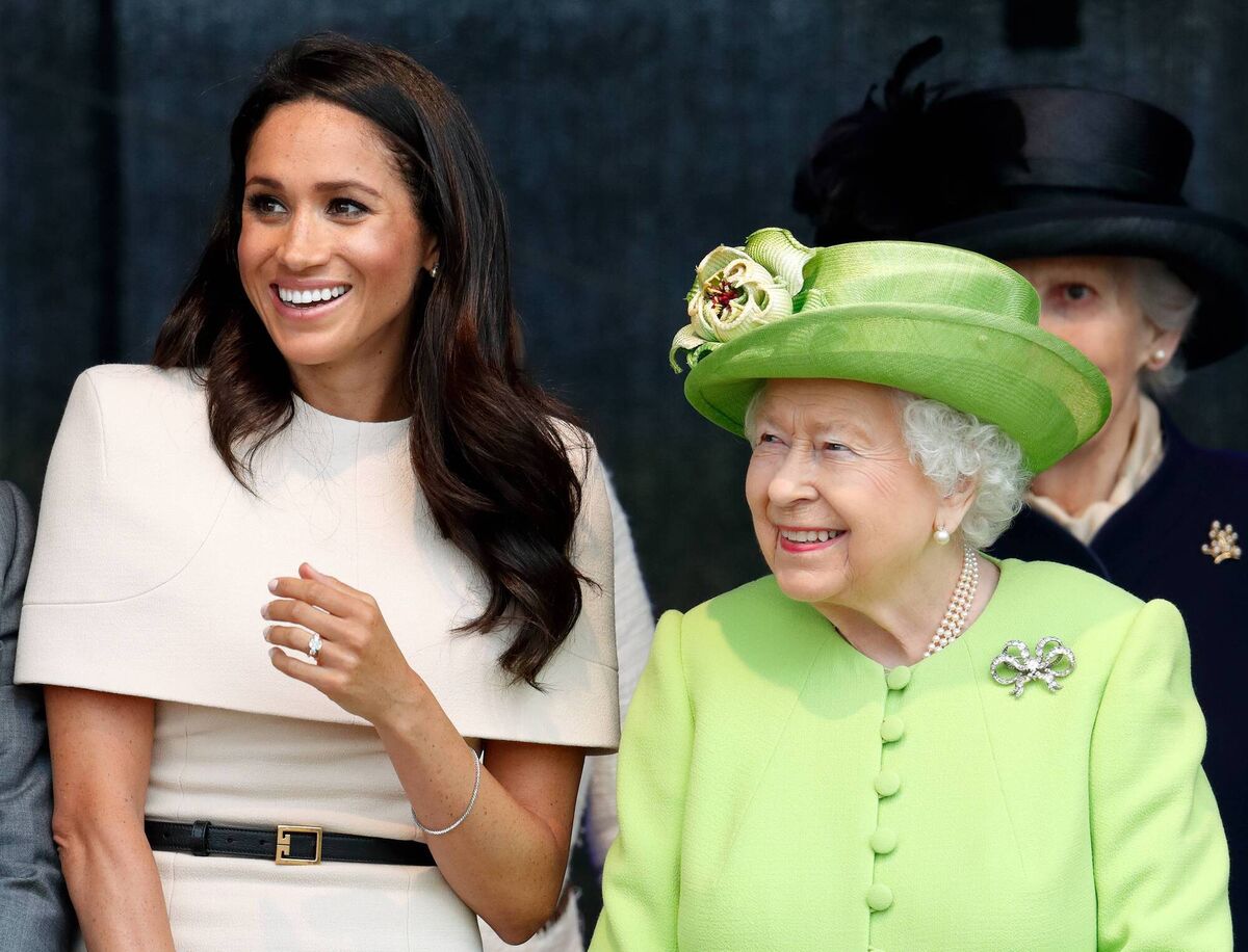 Meghan, Duchess of Sussex and Queen Elizabeth II attend a ceremony to open the new Mersey Gateway Bridge. Picture: Max Mumby/Indigo/Getty Images