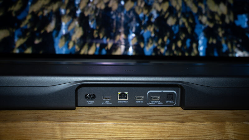 The JBL Bar 500 soundbar has all the essential connection options including eARC. Picture: Noel Campion.