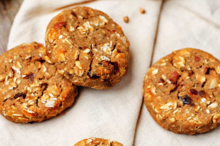 Hazelnut and apricot cookies