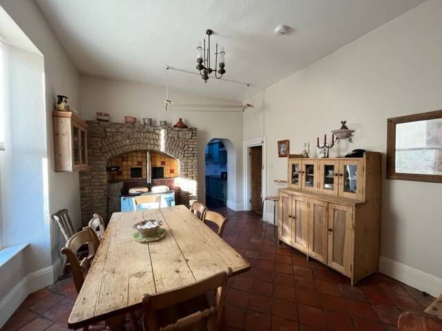 Scullery with exposed brickwork around Aga Scullery with exposed brickwork around Aga