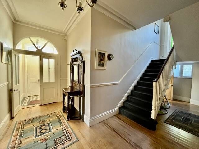 Hallway with restored doors Hallway with restored doors