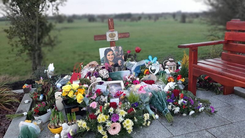 Tributes and flowers left at the memorial on the bank of the Grand Canal near Tullamore, Co Offaly, to mark the first anniversary of the day teacher Ashling Murphy was killed. Tributes and flowers left at the memorial on the bank of the Grand Canal near Tullamore, Co Offaly, to mark the first anniversary of the day teacher Ashling Murphy was killed.