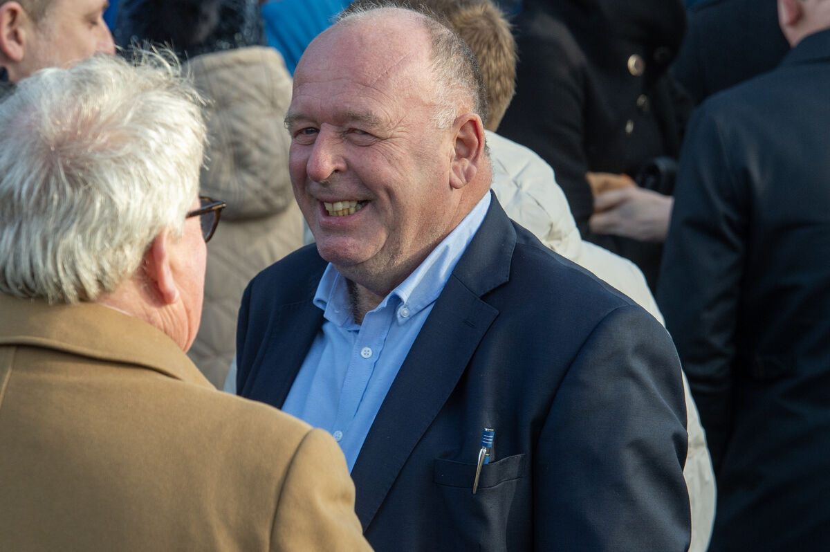  Former 'Limerick Leader' editor Eugene Phelan at the funeral of former 'Irish Examiner' editor Brian Looney in Cork on Thursday. Picture: Dan Linehan