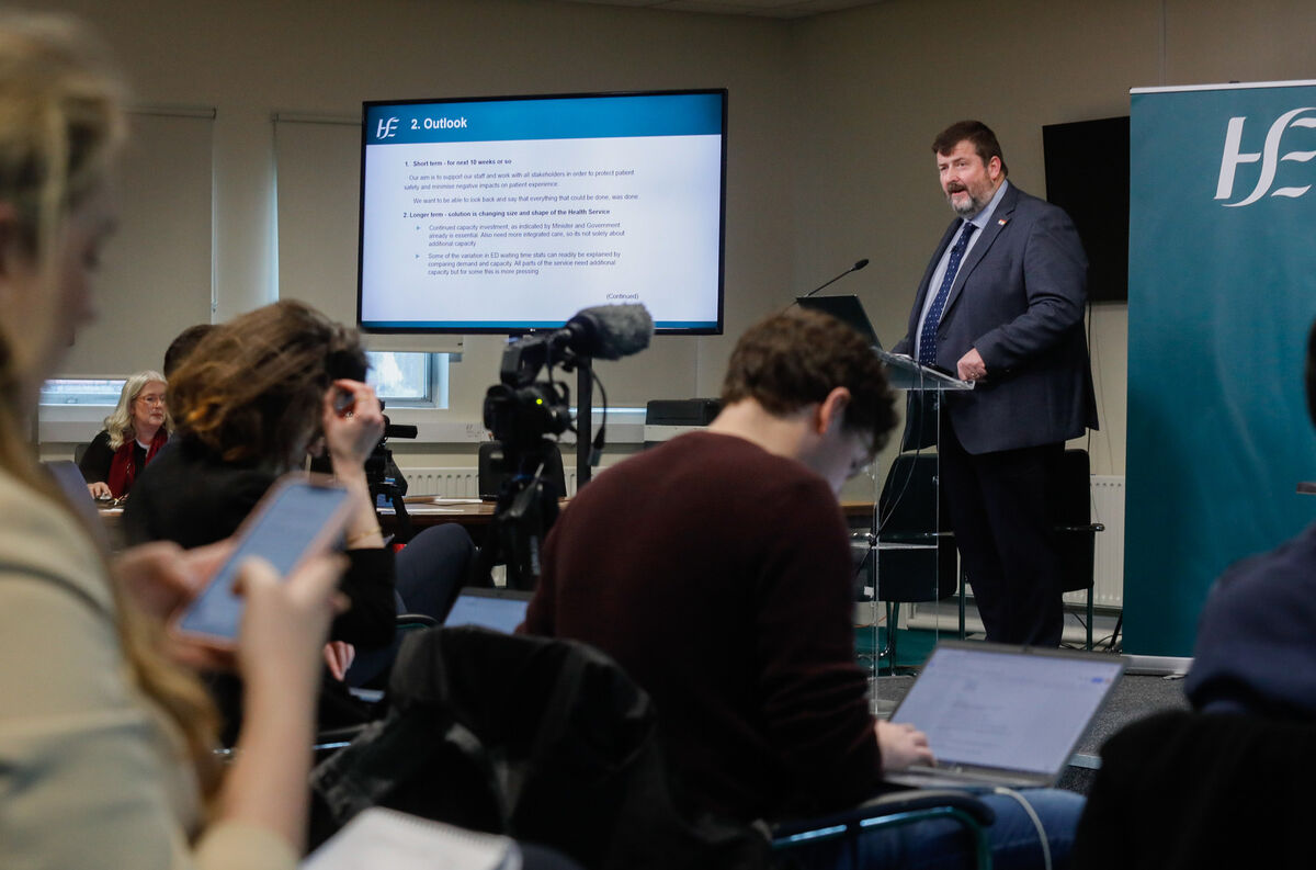 'We will continue to deal with high levels of flu and other viruses during February and likely into March,' interim HSE chief Stephen Mulvany said yesterday. Picture: Leon Farrell/Photocall