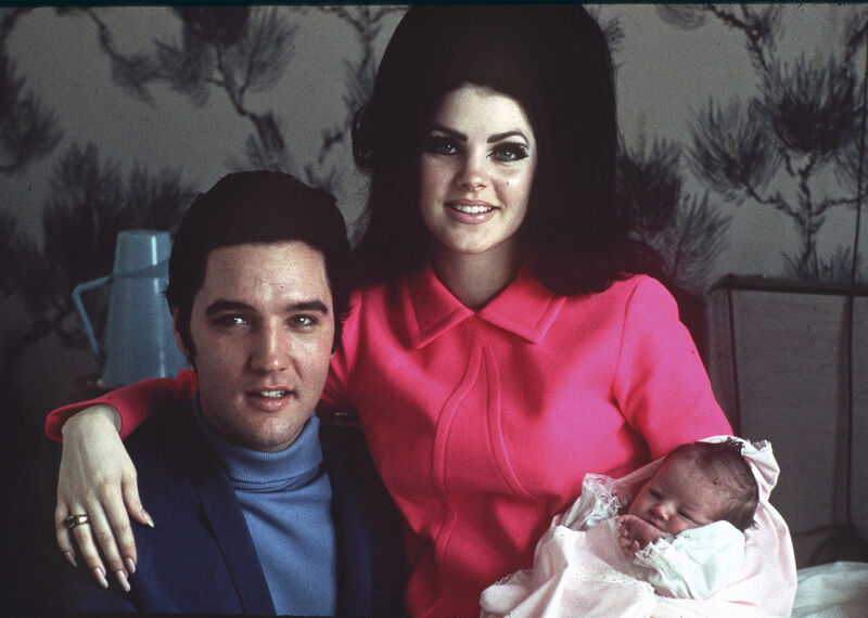 Elvis Presley poses with wife Priscilla and daughter Lisa Marie, in a room at Baptist hospital in Memphis, Tenn., on Feb. 5, 1968 Elvis Presley poses with wife Priscilla and daughter Lisa Marie, in a room at Baptist hospital in Memphis, Tenn., on Feb. 5, 1968