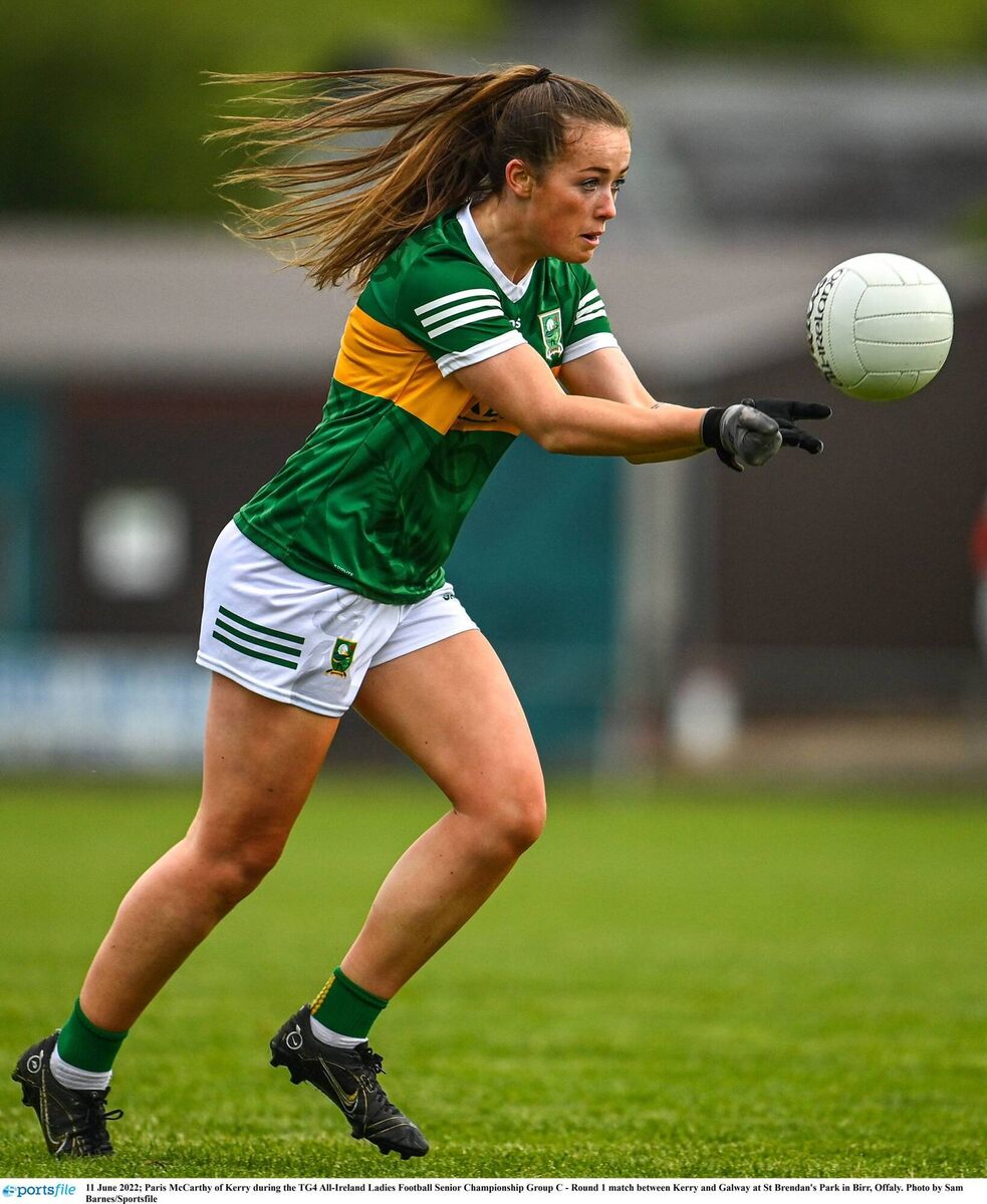 KINGDOM COME:  McCarthy in the green and gold of her native Kerry. Picture: Sam Barnes/Sportsfile 