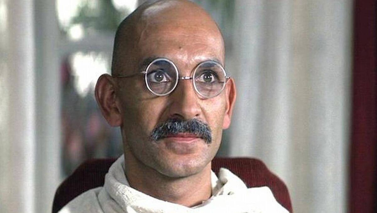 Ben Kingsley as Gandhi. 