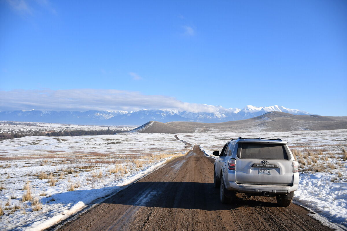 The landscape during Tom's Montana road trip