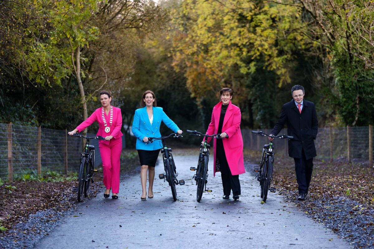 The growing network of Irish greenways could boost B&amp;Bs. Pictured last October opening the Listowel to Abbeyfeale section of the North Kerry Greenway are the Cathaoirleach of Listowel Municipal District, councillor Aoife Thornton, Minister of State Hildegarde Naughton, Education Minister Norma Foley, and OPW Minister Patrick O'Donovan. Picture: Valerie O'Sullivan