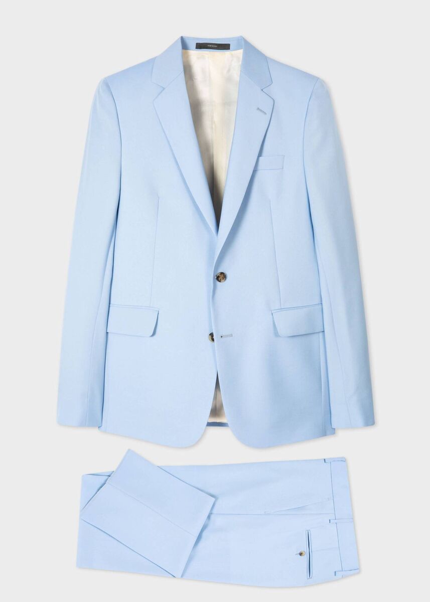 Paul Smith pale blue mohair suit.
