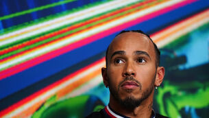 Mercedes driver Lewis Hamilton is not currently involved in Sir Jim Ratcliffe’s bid for Manchester United (David Davies/PA)