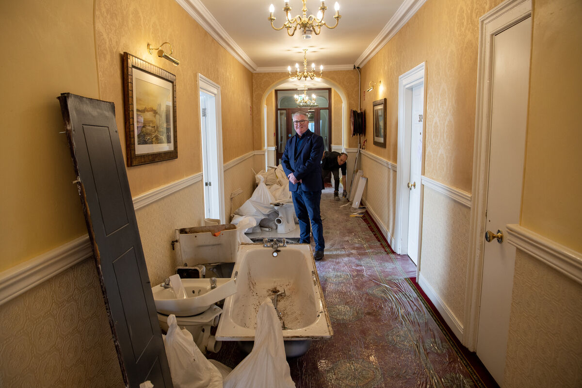 John Gately, managing director of the  Commodore Hotel, Cobh pictured on the third floor of the hotel which is having its bathrooms refurbished. Picture Dan Linehan