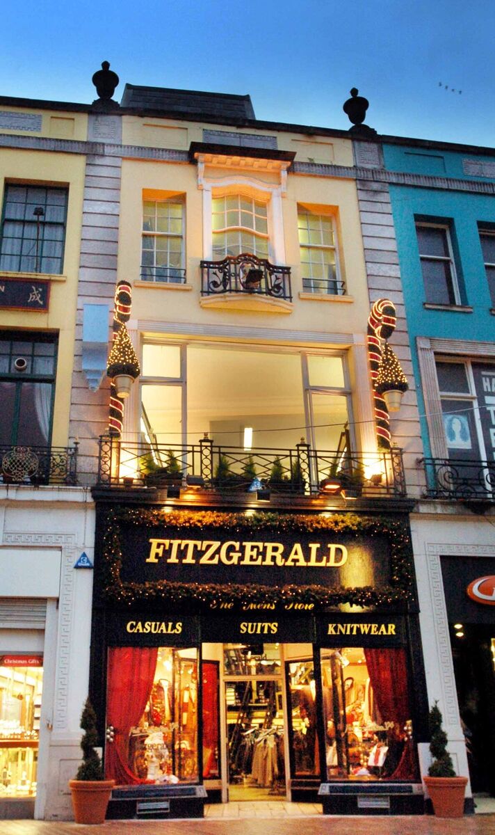 Fitzgerald Menswear, Patrick St, in Cork since 1860, pictured here in 2014 by Denis Scannell