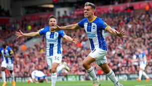 <p>COMPLETED: Leandro Trossard has joined Arsenal from Brighton. Pic: Peter Byrne/PA</p>