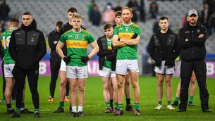 <p>APPEAL: Conor Glass of Watty Graham's Glen, 8, after his side's defeat in the AIB GAA Football All-Ireland Senior Club Championship Final match between Watty Graham's Glen of Derry and Kilmacud Crokes of Dublin at Croke Park in Dublin. Pic: Piaras Ó Mídheach/Sportsfile</p>