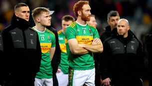 <p>DEJECTED: Glen’s Conor Glass dejected after the game. Pic: INPHO/Ryan Byrne</p>
