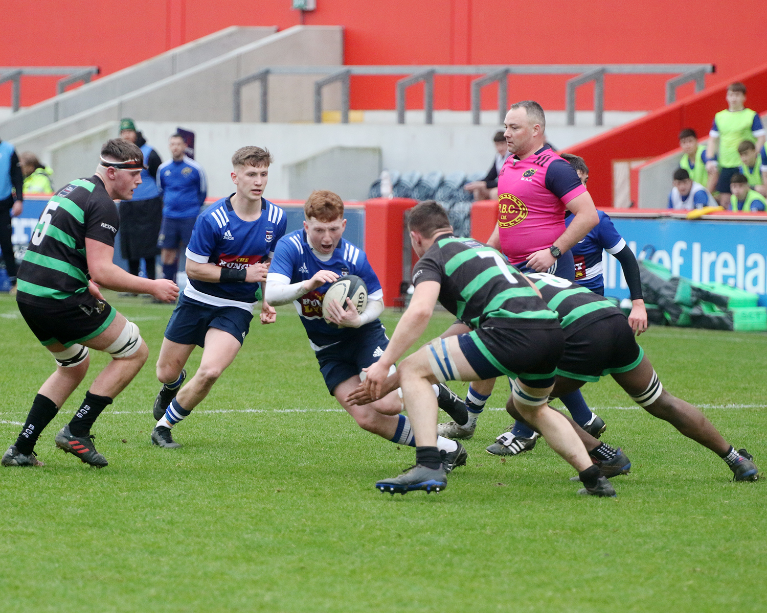 JINKING RUN: Ryan Godfrey, Crescent College Comprehensive, controlling the ball against Bandon Grammar in the Munster Senior Schools Cup.