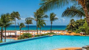 <p>Irene stayed at the Hilton Barbados resort</p>