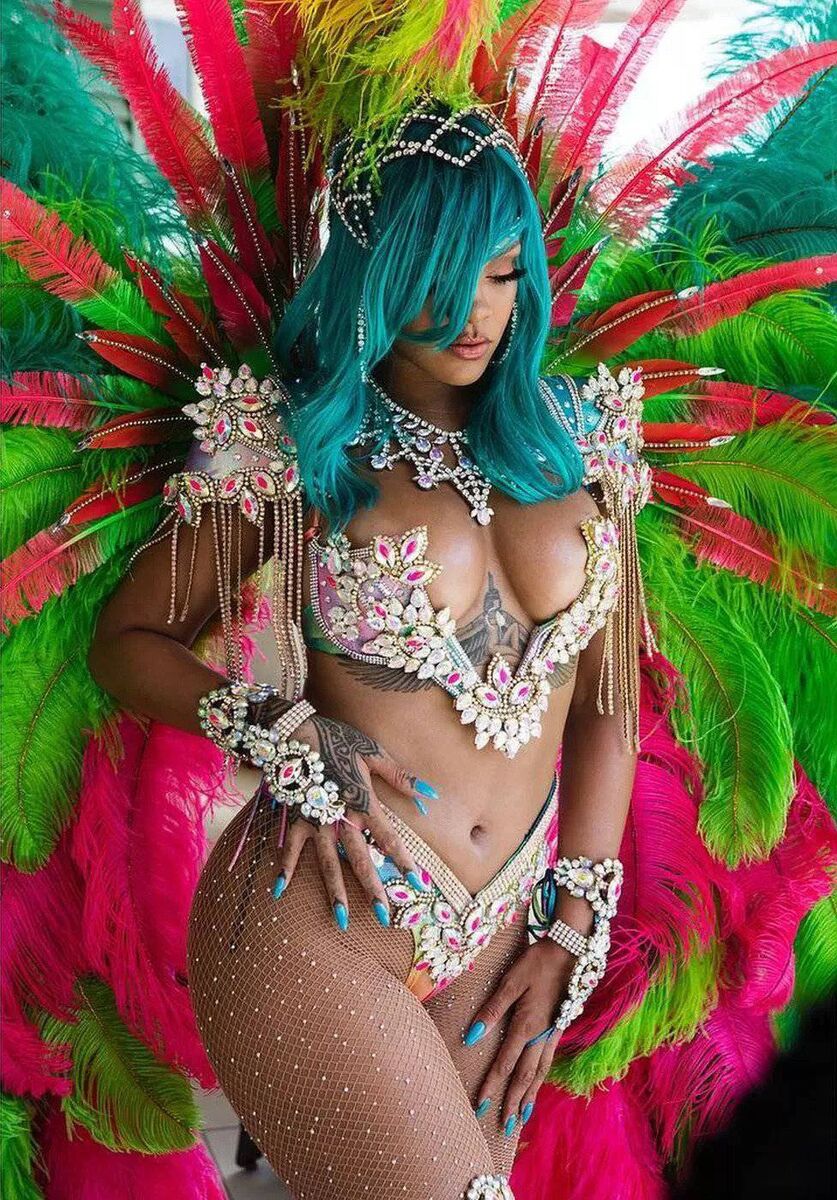 Rihanna at Crop Over festival in 2017