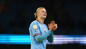 The arrival of international stars to like Manchester City’s Erling Haaland last summer contributed to English clubs spending by far the most on international deals in 2022 (Martin Rickett/PA)