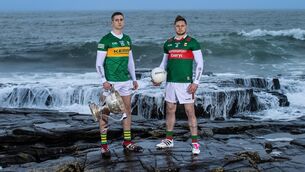 <p>ALL TO PLAY FOR: Mayo footballer, Padraig O’Hora, and Kerry footballer, Paul Geaney, at the launch of the Allianz Leagues, which return this weekend. Pic: INPHO/Dan Sheridan</p>