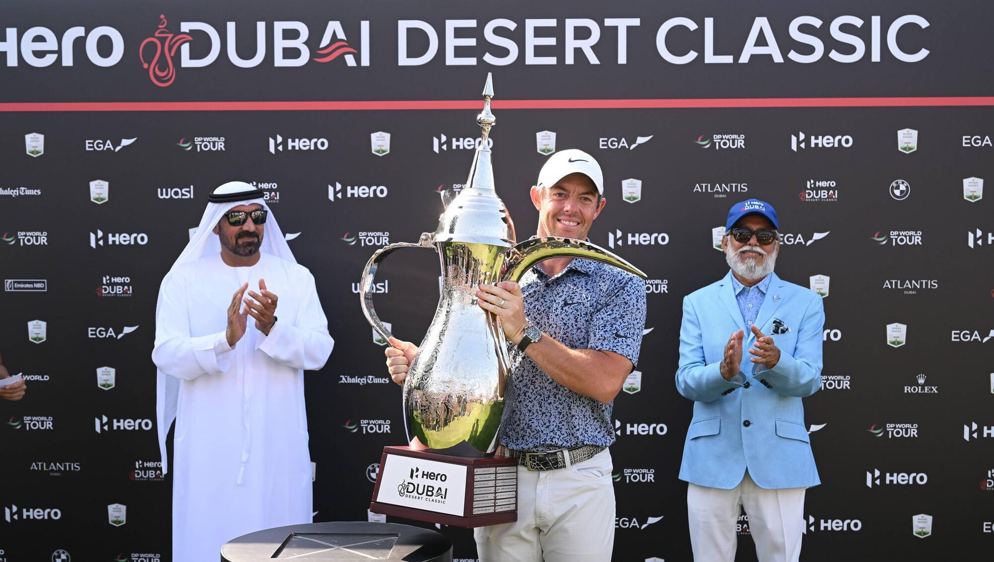 Rory McIlroy wins Dubai Desert Classic title after seeing off the challenge of Patrick Reed