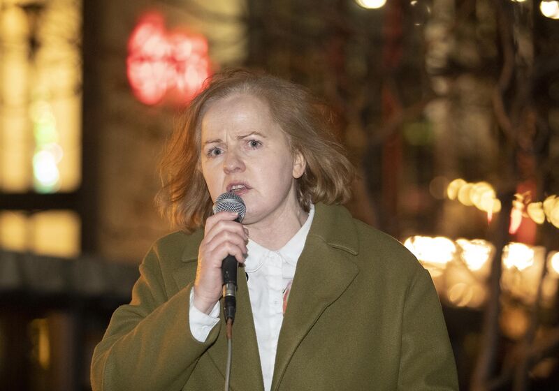Ruth Coppinger organised the demonstration in Ashtown this evening. Picture: Colin Keegan/Collins Dublin