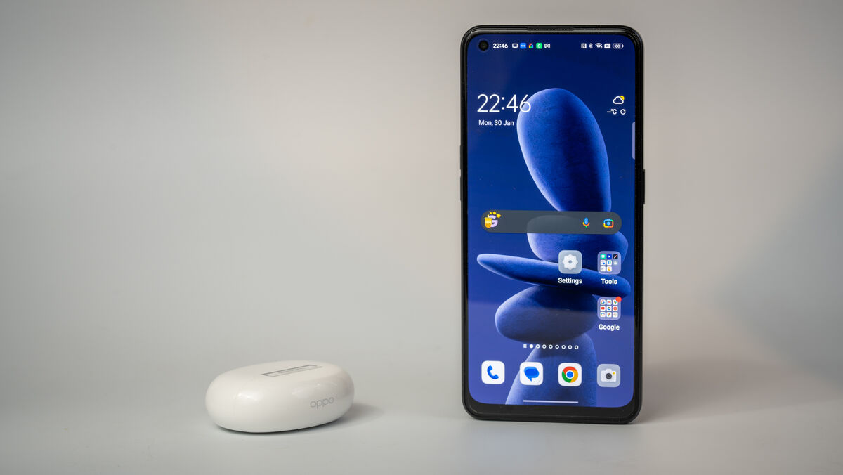 The Oppo Reno8 sports a large 6.43-inch AMOLED display with a fast 90Hz refresh rate. Picture: Noel Campion.