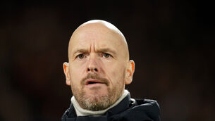 Erik ten Hag was far from impressed with Andy Carroll’s physical approach (Mike Egerton/PA)