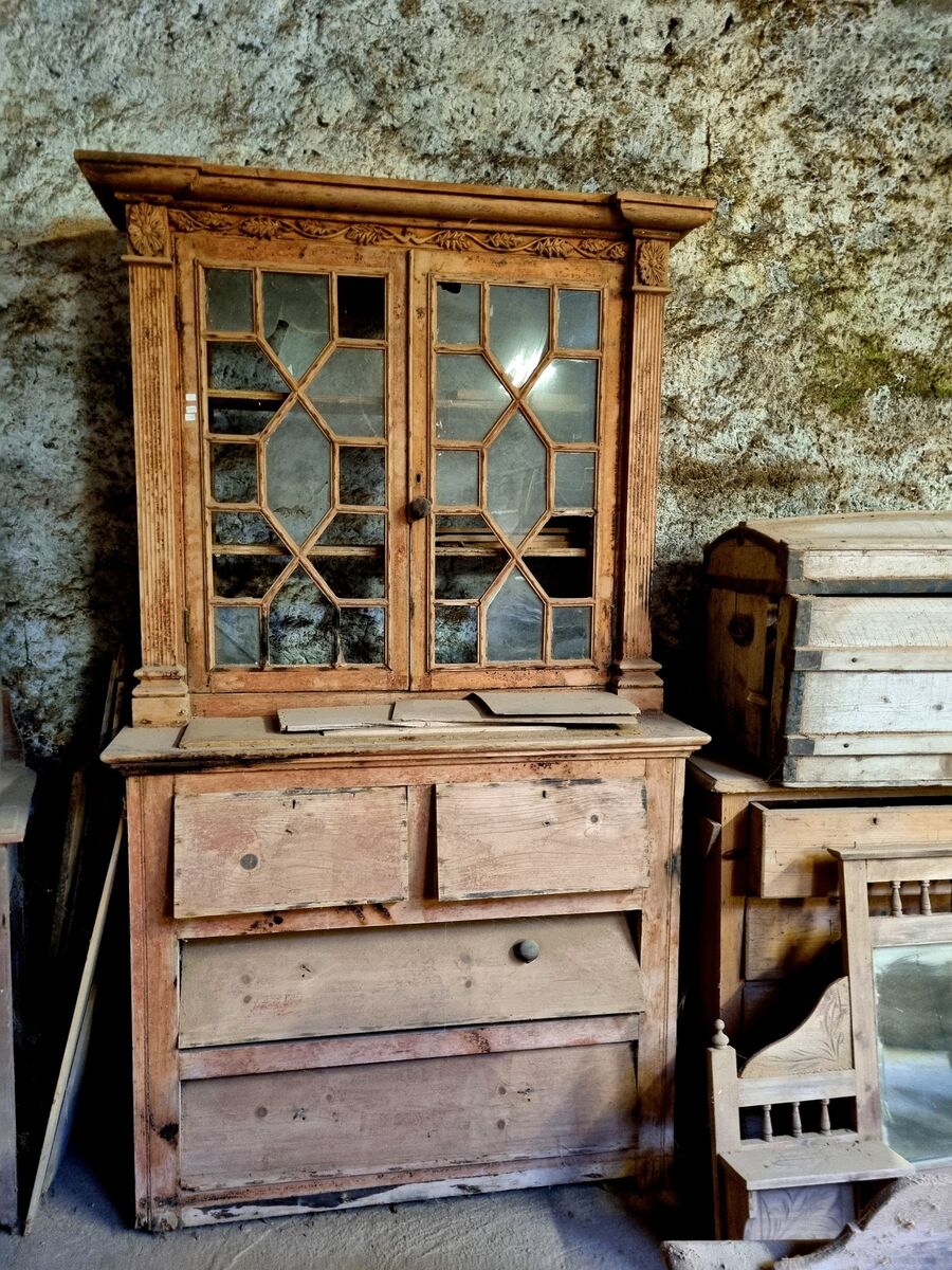 An astragal bookcase in Bruce's workshop. “I’m keeping this one as a project. Just in case I get a bit twitchy in retirement. Mind you — I really should confer with Judy!”