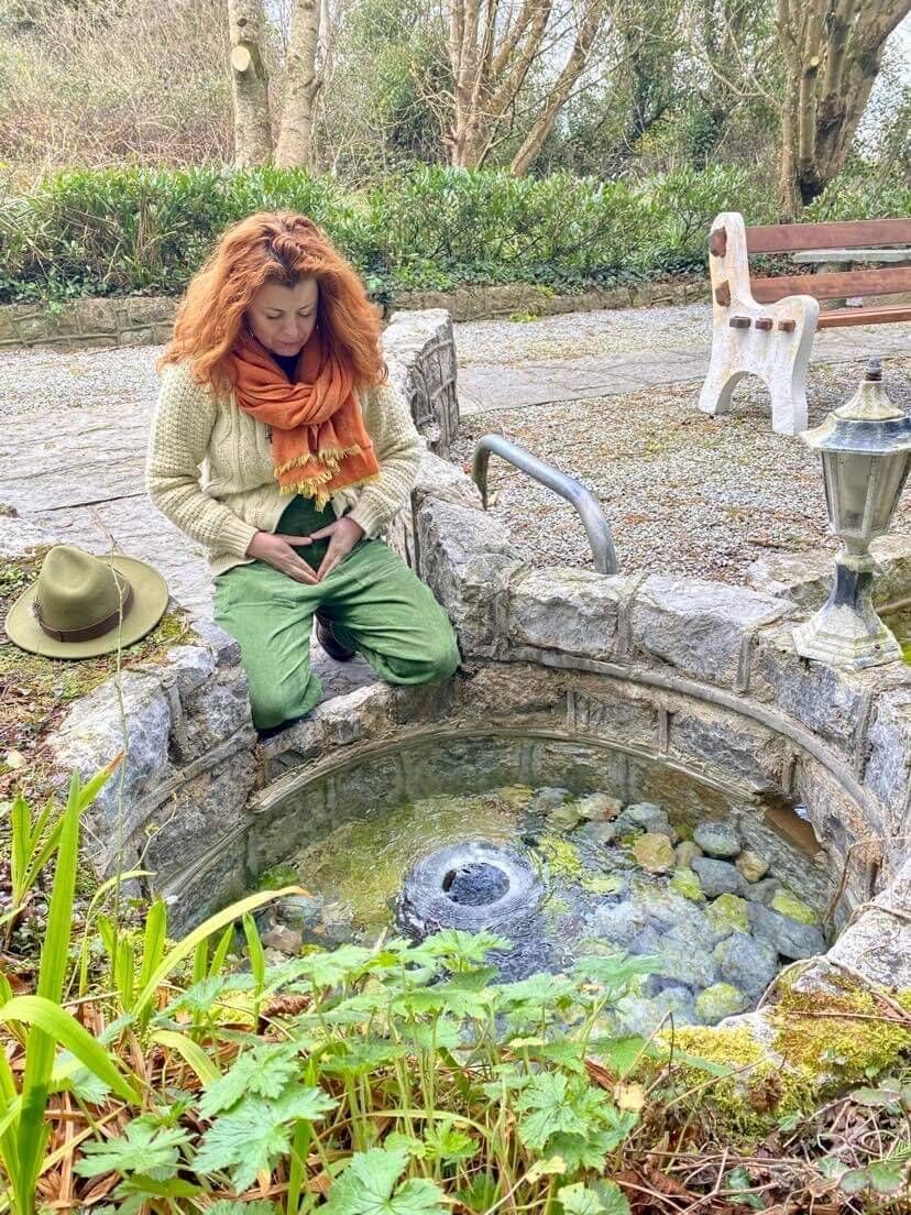 Kitty Maguire at St Brigid's Well.