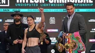 <p>FARRAGO: Katie Taylor has been denied the right to box in Croke Park. Pic: Gareth Fuller/PA Wire</p>