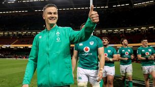 <p>ALL SMILES: Ireland’s Johnny Sexton celebrates winning. Pic: INPHO/Dan Sheridan</p>