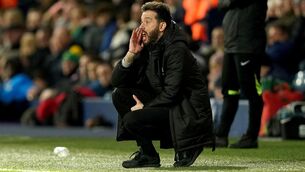 <p>IN THE RUNNING: West Brom manager Carlos Corberan is a former assistant to Mercelo Bielsa during his time at Leeds. Pic: Martin Rickett/PA Wire</p>