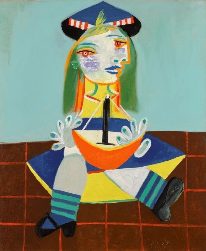 Picasso's Fillette au bateau (Maya) at Sotheby's.