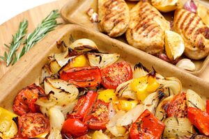 Paprika chicken with vegetables