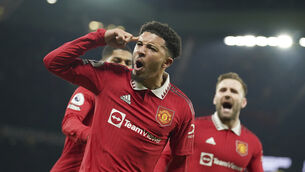 Jadon Sancho scored against Leeds (Dave Thompson/AP)