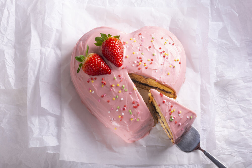 Orange and Raspberry Heart