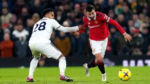 <p>NO WORRIES: Bruno Fernandes has no trepidation about what awaits at Leeds on Sunday (Martin Rickett/PA)</p>