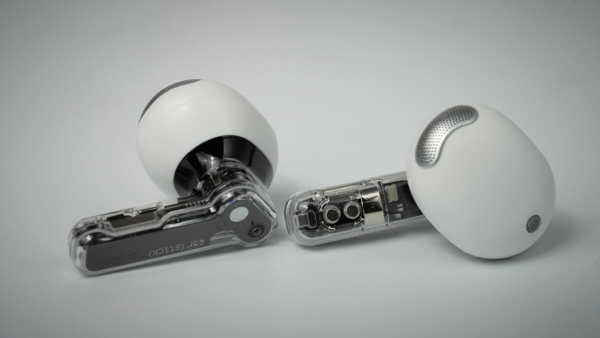 Nothing Ear (stick) works well on Android devices as well as iPhones. Picture: Noel Campion.