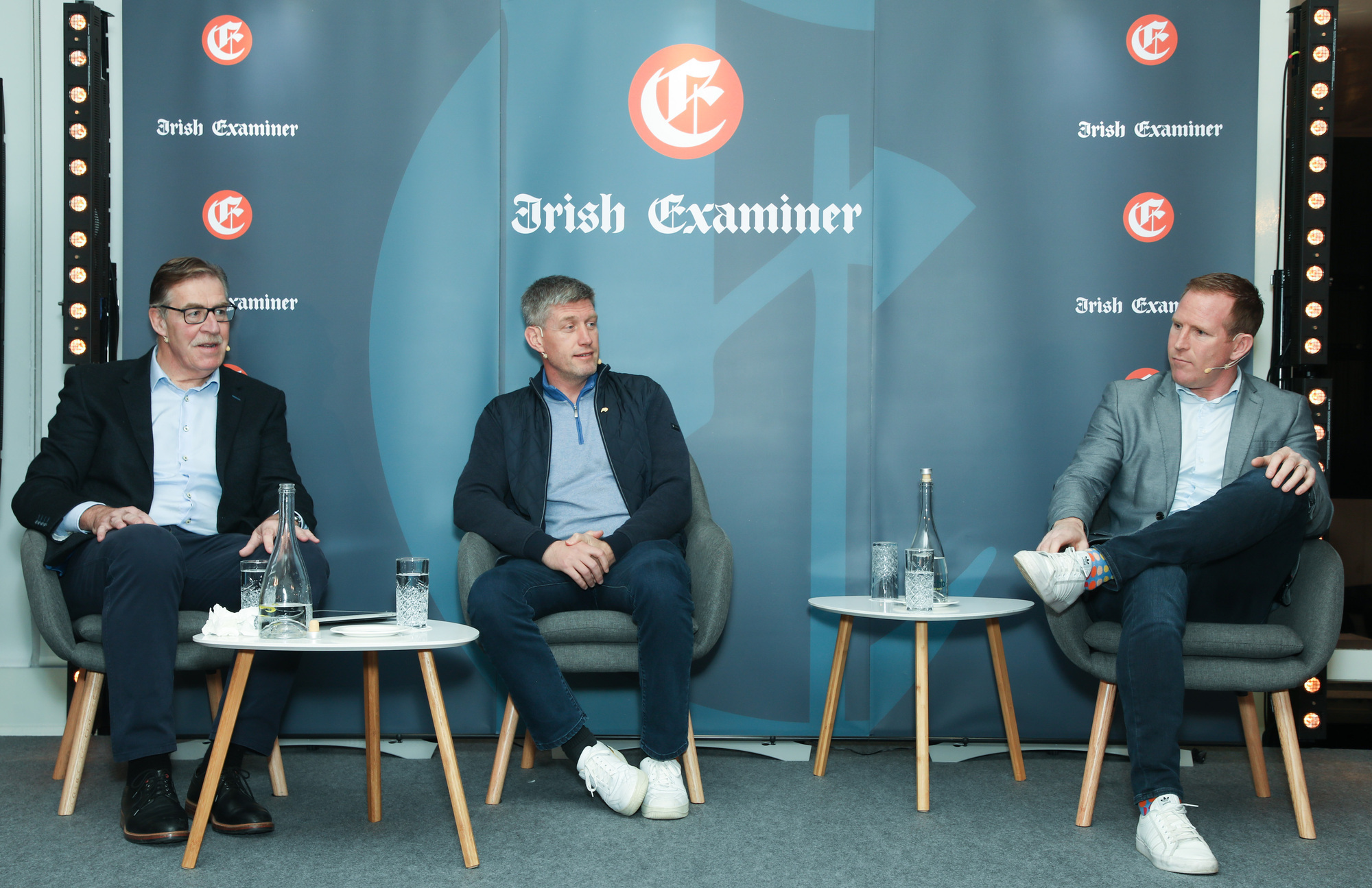 PRE-MATCH CHAT: Donal Lenihan, Ronan O' Gara and Mike Prendergast in conversation at the Six Nations Show hosted by the Irish Examiner and event partners Sketchers Ireland at the Metropole Hotel, Cork. - Pic; David Creedon
